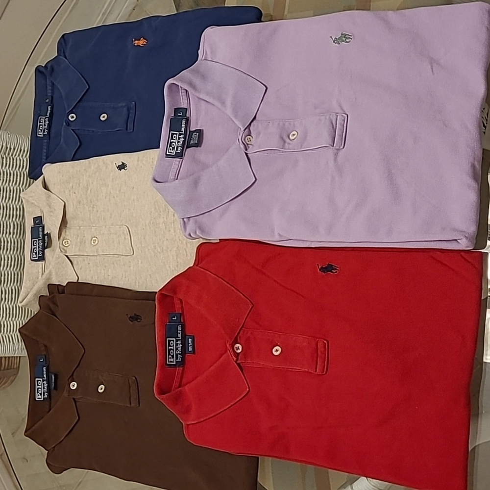 Lot of 5 Polo Ralph Lauren Shirts Large